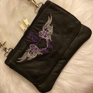 Leather cross body